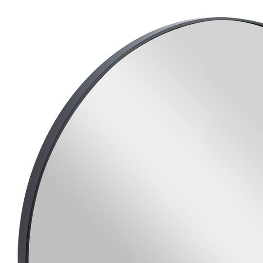 Black Contemporary Wall Mirror, 30" x 1" x 30"